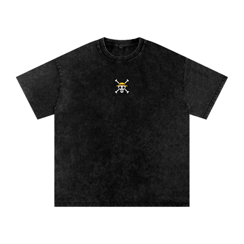 Luffy Unleashed – One Piece Acid Wash Oversize T-Shirt